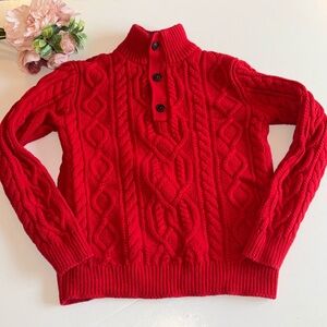 Boys Red Cable knit Sweater Large Boys Gap Red Holiday Sweater Boys Christmas